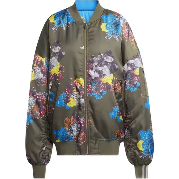 Adidas x IVY PARK Floral Satin Bomber Jacket